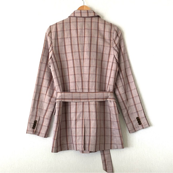 *SOLD* Frank and Oak Plaid Linen and Tencel Blazer Jacket - Picture 6 of 10